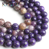 Natural Charoite Stone Beads 8/10mm Round Loose Spacer 15''Strand