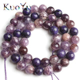 Natural Charoite Stone Beads 8/10mm Round Loose Spacer 15''Strand