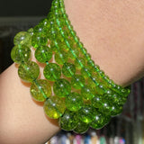 Peridot Crystal Stone Beads for Jewelry Making 4-12mm
