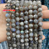 Grey Labradorite Stone Beads Faceted 6-10mm 15''