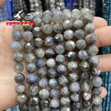 Grey Labradorite Stone Beads Faceted 6-10mm 15''