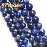 Lapis Lazuli Stone Beads Round Loose Beads 15'' 4/6/8/10/12mm