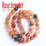 Colorful Rutilated Quartz Round Beads 15''