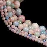 Natural Morganite Stone Beads Round Beads for Jewelry Making 4/6/8/10/12mm