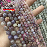 Pink Tourmaline Round Loose Beads 4-10mm 15''