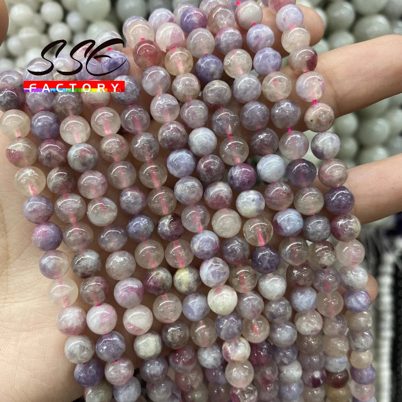 Pink Tourmaline Round Loose Beads 4-10mm 15''