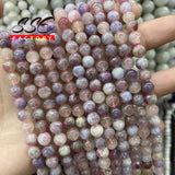 Pink Tourmaline Round Loose Beads 4-10mm 15''