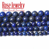 Real Lapis Lazuli Gemstone Beads Round Loose Stone Beads 4-12mm