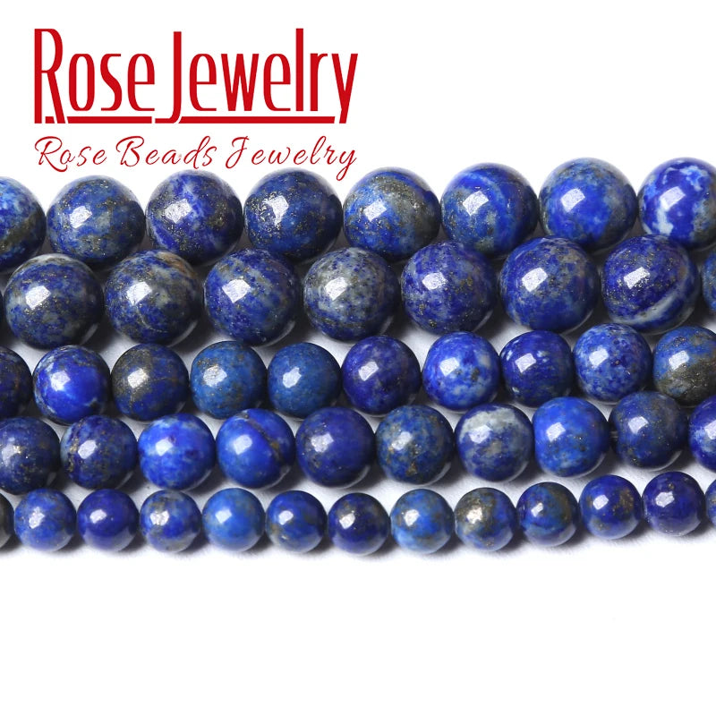 Real Lapis Lazuli Gemstone Beads Round Loose Stone Beads 4-12mm