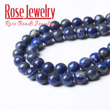 Real Lapis Lazuli Gemstone Beads Round Loose Stone Beads 4-12mm