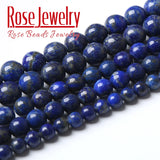 Real Lapis Lazuli Gemstone Beads Round Loose Stone Beads 4-12mm