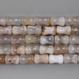Natural Sakura Agat Bead Bamboo Shape Cherry Agates Loose Beads 7.5 Inch