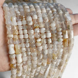 Natural Sakura Agat Bead Bamboo Shape Cherry Agates Loose Beads 7.5 Inch