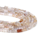 Natural Sakura Agat Bead Bamboo Shape Cherry Agates Loose Beads 7.5 Inch