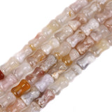 Natural Sakura Agat Bead Bamboo Shape Cherry Agates Loose Beads 7.5 Inch