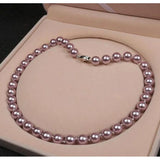 8mm Pink Shell Pearl Necklace DIY Hand Jewelry