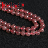 Strawberry Quartz Round Flat Beads 6/8/10mm