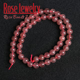 Strawberry Quartz Round Flat Beads 6/8/10mm