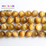 Yellow Tiger Eye Round Loose Beads 6.8.10.12mm
