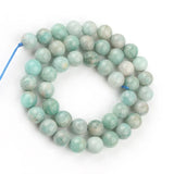 Natural Stone Amazonite Beads Round Loose Spacer Beads Jewelry Making