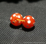 Magic Tibetan Old Agate FULL Stars Dots Round dZi Bead Amulet 14MM