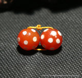 Magic Tibetan Old Agate FULL Stars Dots Round dZi Bead Amulet 14MM