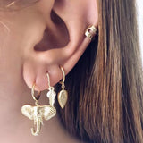 Crystal Zircon Punk Rock Animal Shaped Drop Earrings for Women