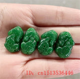 Green Jade Money Pixiu Pendant Jadeite Emerald DIY Jewelry