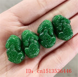 Green Jade Money Pixiu Pendant Jadeite Emerald DIY Jewelry