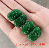 Green Jade Money Pixiu Pendant Jadeite Emerald DIY Jewelry