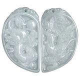 Jade Dragon Phoenix Pendant Charm Necklace Luck Amulet Couples Gift