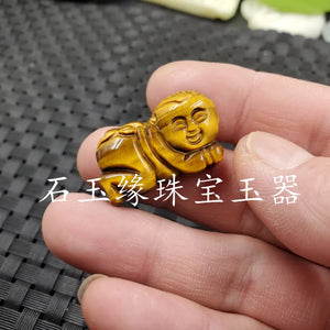 Tiger Eye Stone Jade Pendant Necklace Charm Jewelry
