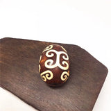 Old Magic Natural Stone Xiangyun Lucky Cloud Tibetan Dzi Beads 22*23mm