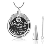Memorial Keepsake Cremation Jewelry Angel Wings Urn Necklace Pendant