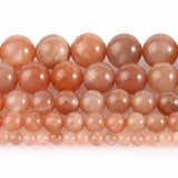 Sunstone Quartz Beads 7.5" Strand 6 8 10 MM for Jewelry Making