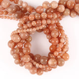 Sunstone Quartz Beads 7.5" Strand 6 8 10 MM for Jewelry Making