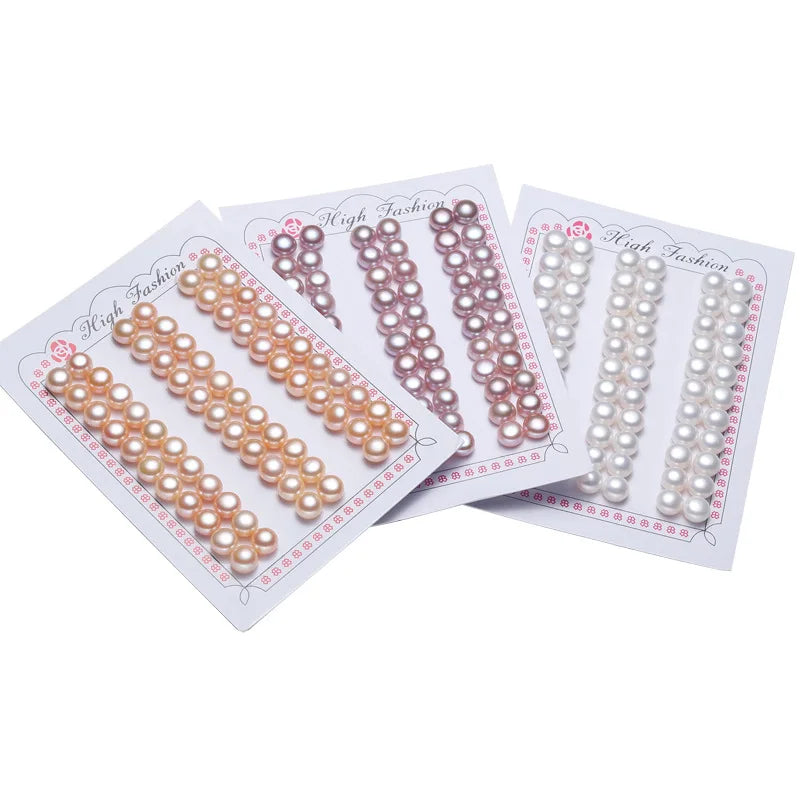 Natural Freshwater Pearl Bottom Pearl Beads 4-4.5mm Round