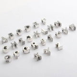 A-R Women Bracelets Bead Charm Alphabet 26 Letters Beads Lady Bracelet Bangle