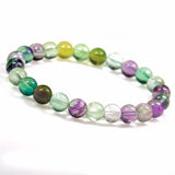 Aurora Fluorite Bracelet Natural Quartz Stone Stretch Energy Bracelet