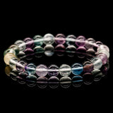 Aurora Fluorite Bracelet Natural Quartz Stone Stretch Energy Bracelet