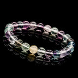 Aurora Fluorite Bracelet Natural Quartz Stone Stretch Energy Bracelet