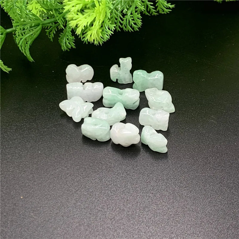 Natural Emerald Chinese Zodiac Pendant Necklace