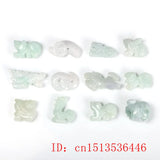 DIY Natural Emerald Chinese Zodiac Pendant Necklace