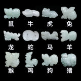 DIY Natural Emerald Chinese Zodiac Pendant Necklace