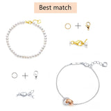 Set Jewelry Findings 4mm-10mm Jump Rings Split Rings Lobster Clasps 6 Colors