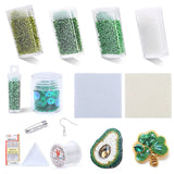 Seed Bead Embroidery Kit Sewing Supplies Non-woven Fabric DIY Hand Craft