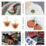Seed Bead Embroidery Kit Sewing Supplies Non-woven Fabric DIY Hand Craft