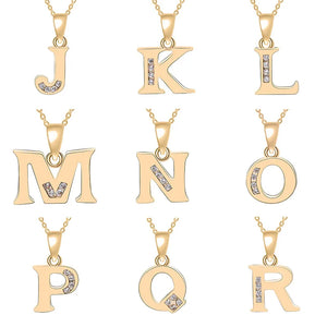 A-Z Letter Name Necklace & Pendant with Crystal from Swarovski
