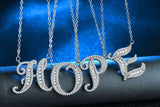 A-Z 26 Letter Name Pendant Long Chain Necklace for Women CZ DIY Jewelry Gift