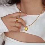 A-Z Initial Pendant Necklace Stainless Steel Chains Choker Gift